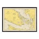 Georgia Strait & Strait of Juan de Fuca Nautical Chart 1948 - Muir Way - Vintage Map
