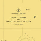 Georgia Strait & Strait of Juan de Fuca Nautical Chart 1948 - Muir Way - Vintage Map