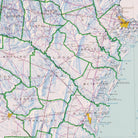 Georgia 1970 Shaded Relief Map - Muir Way - Vintage Relief