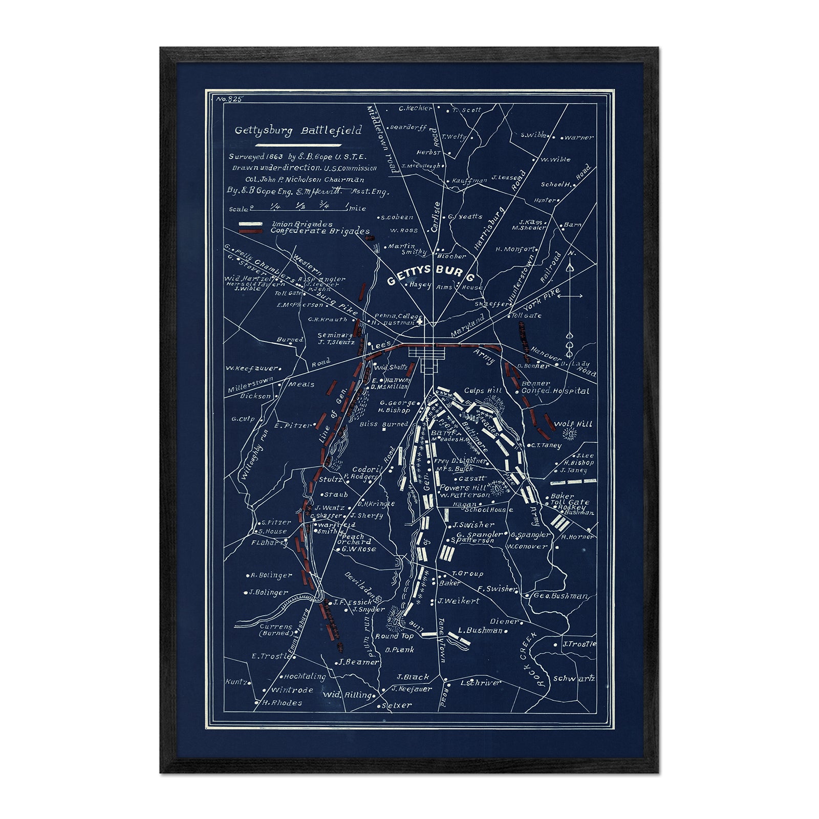 Gettysburg - Muir Way - Vintage Map