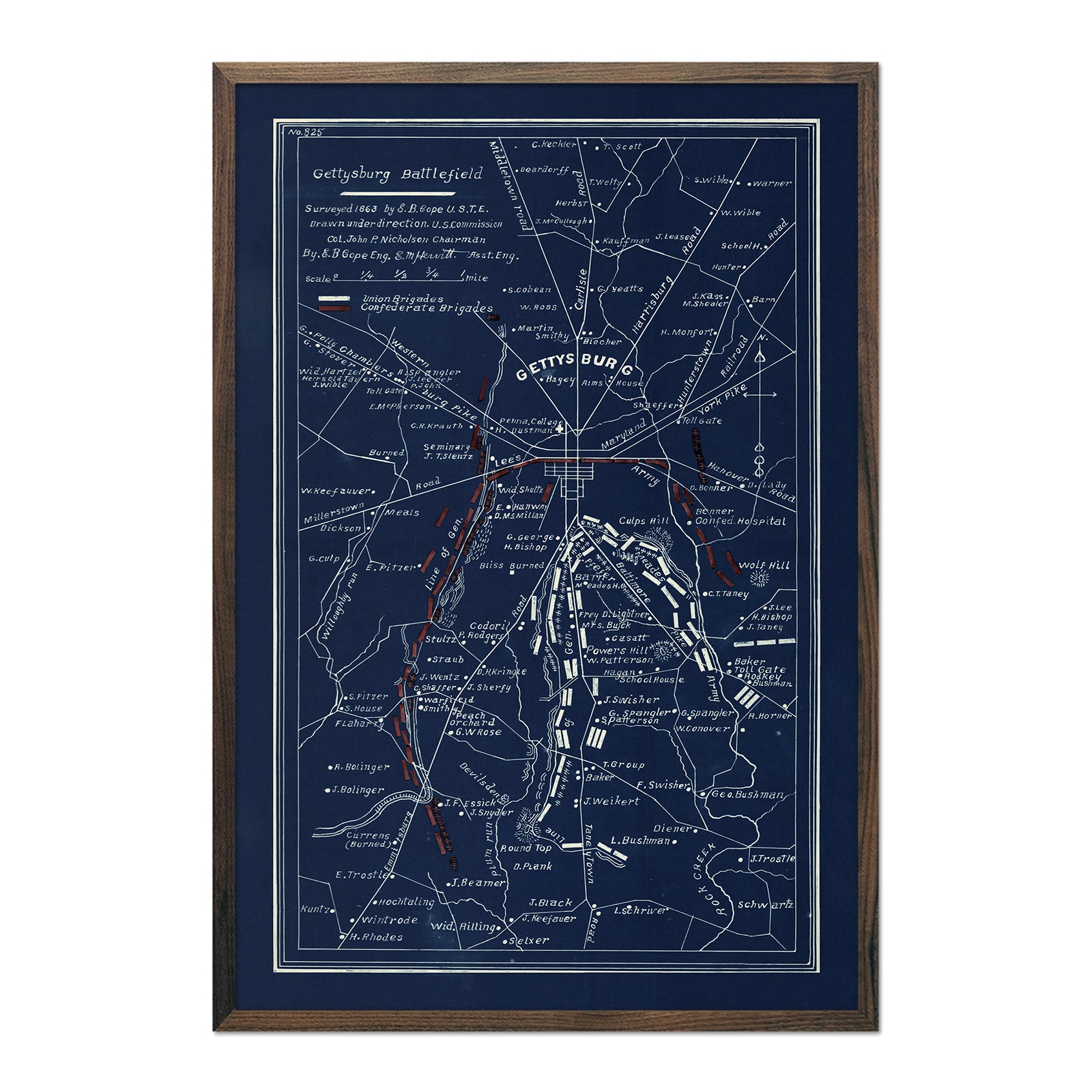 Gettysburg - Muir Way - Vintage Map