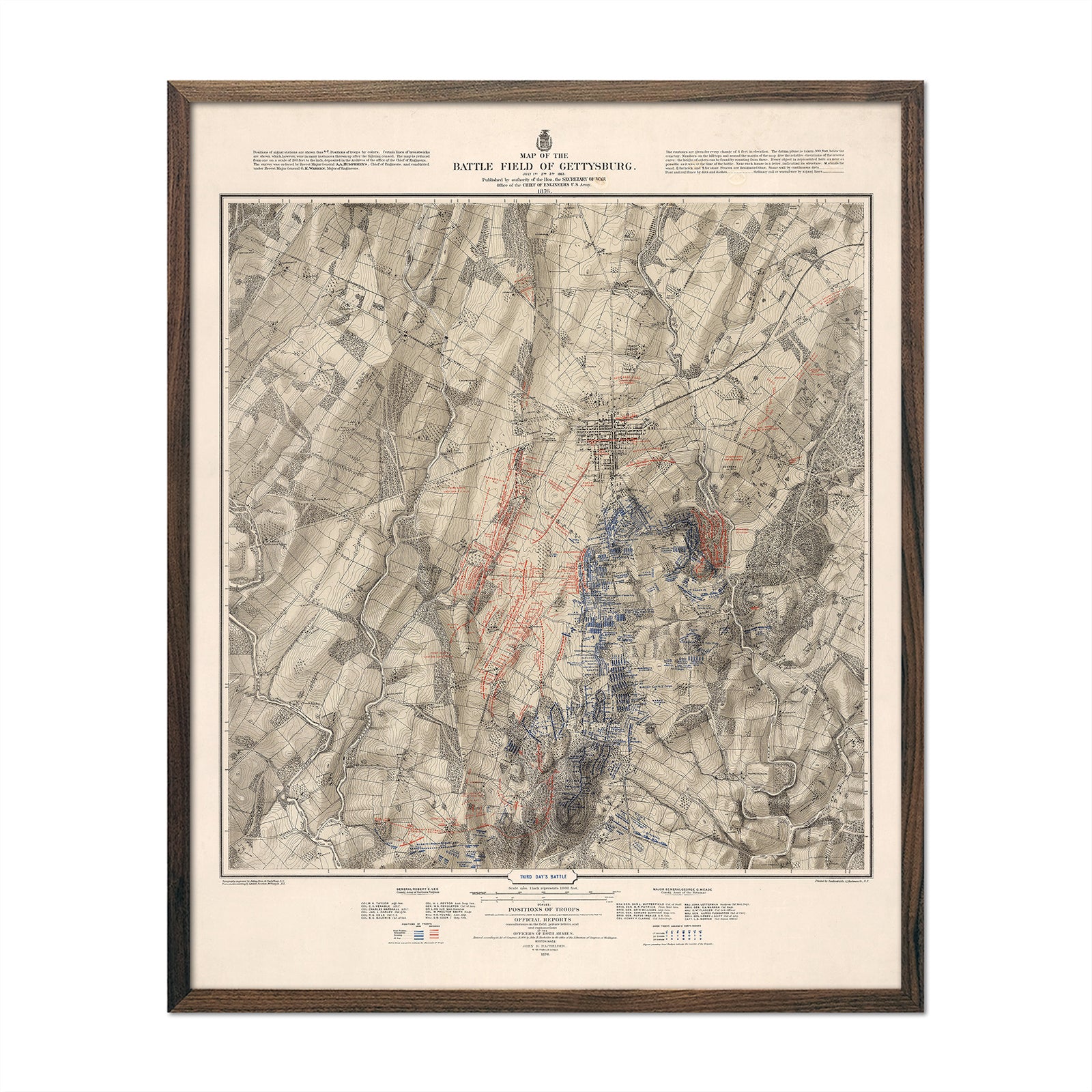 Gettysburg, July 3rd, 1863 - Muir Way - Vintage Map
