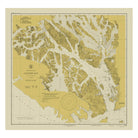 Glacier Bay, AK Nautical Chart 1942 - Muir Way - Vintage Map