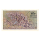 Glacier National Park 1910 Aeroplane Map - Muir Way - Vintage Map