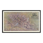 Glacier National Park 1910 Aeroplane Map - Muir Way - Vintage Map