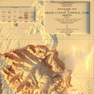 Grand Canyon 1948 Shaded Relief Map - Muir Way - Vintage Relief