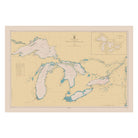 Great Lakes Nautical Chart 1944 - Muir Way - Vintage Map