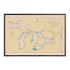 Great Lakes Nautical Chart 1944 - Muir Way - Vintage Map