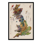 Great Britain 1957 Shaded Relief Map - Muir Way - Vintage Relief