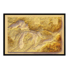 Great Lakes 1955 Shaded Relief Map - Muir Way - Vintage Relief