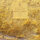 Great Lakes 1955 Shaded Relief Map - Muir Way - Vintage Relief