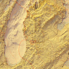 Great Lakes 1955 Shaded Relief Map - Muir Way - Vintage Relief