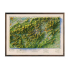 Great Smoky Mountains 1957 Shaded Relief Map - Muir Way - Vintage Relief