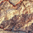 Great Smoky Mountains 1974 Shaded Relief Map - Muir Way - Vintage Relief