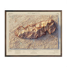 Great Smoky Mountains 1974 Shaded Relief Map - Muir Way - Vintage Relief