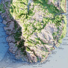 Guam 1965 Shaded Relief Map - Muir Way - Vintage Relief