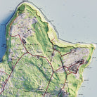 Guam 1965 Shaded Relief Map - Muir Way - Vintage Relief