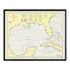 Gulf of Mexico Nautical Chart 1947 - Muir Way - Vintage Map