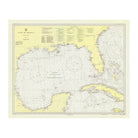 Gulf of Mexico Nautical Chart 1947 - Muir Way - Vintage Map
