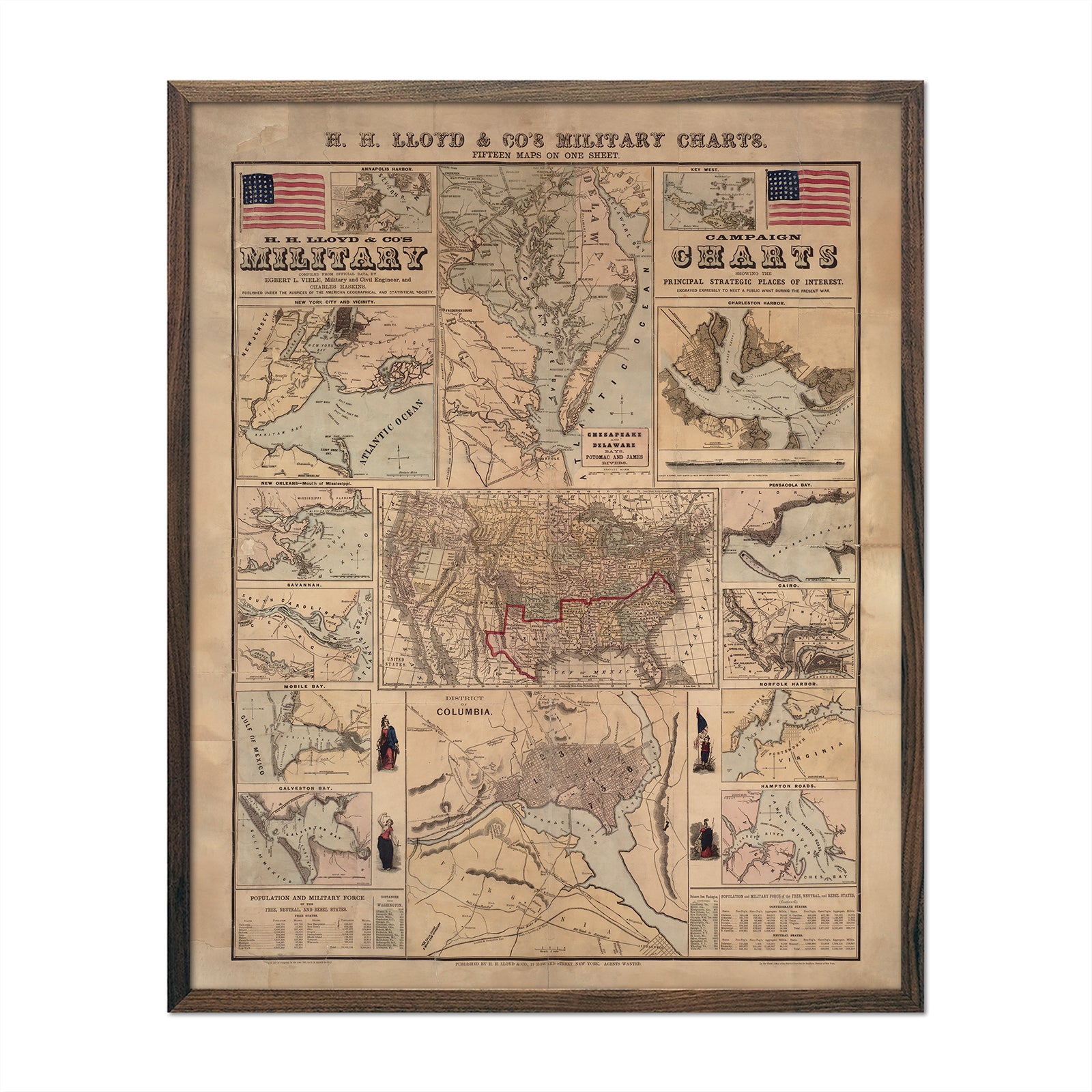 H.H. Lloyd Military Charts of Strategic Places of Interest - Muir Way - Vintage Map