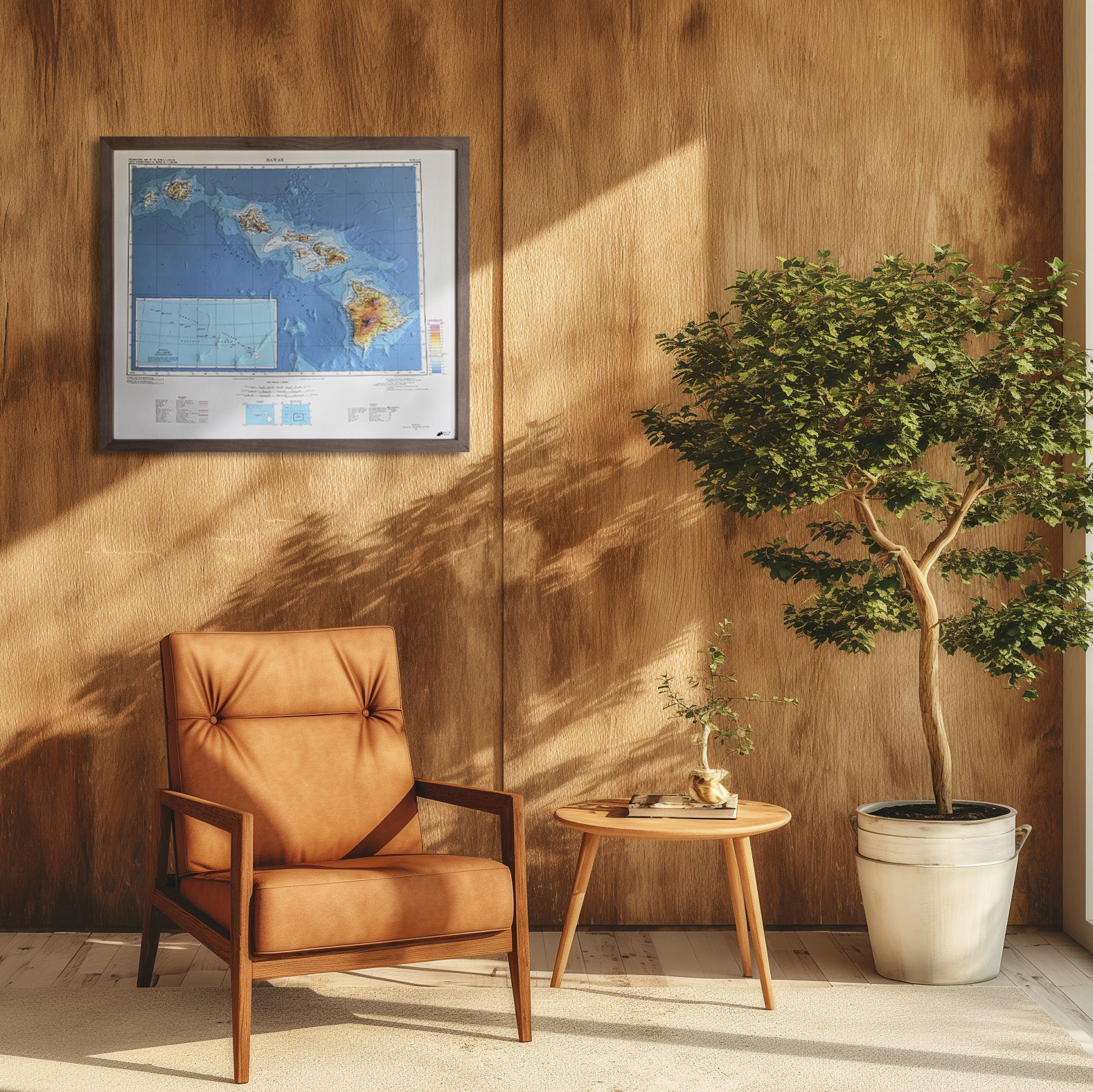 Hawaii Islands 1971 3D Raised Relief Map - Muir Way - 3D