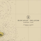 Hawaiian Islands Nautical Chart 1947 - Muir Way - Vintage Map