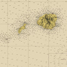Hawaiian Islands Nautical Chart 1947 - Muir Way - Vintage Map