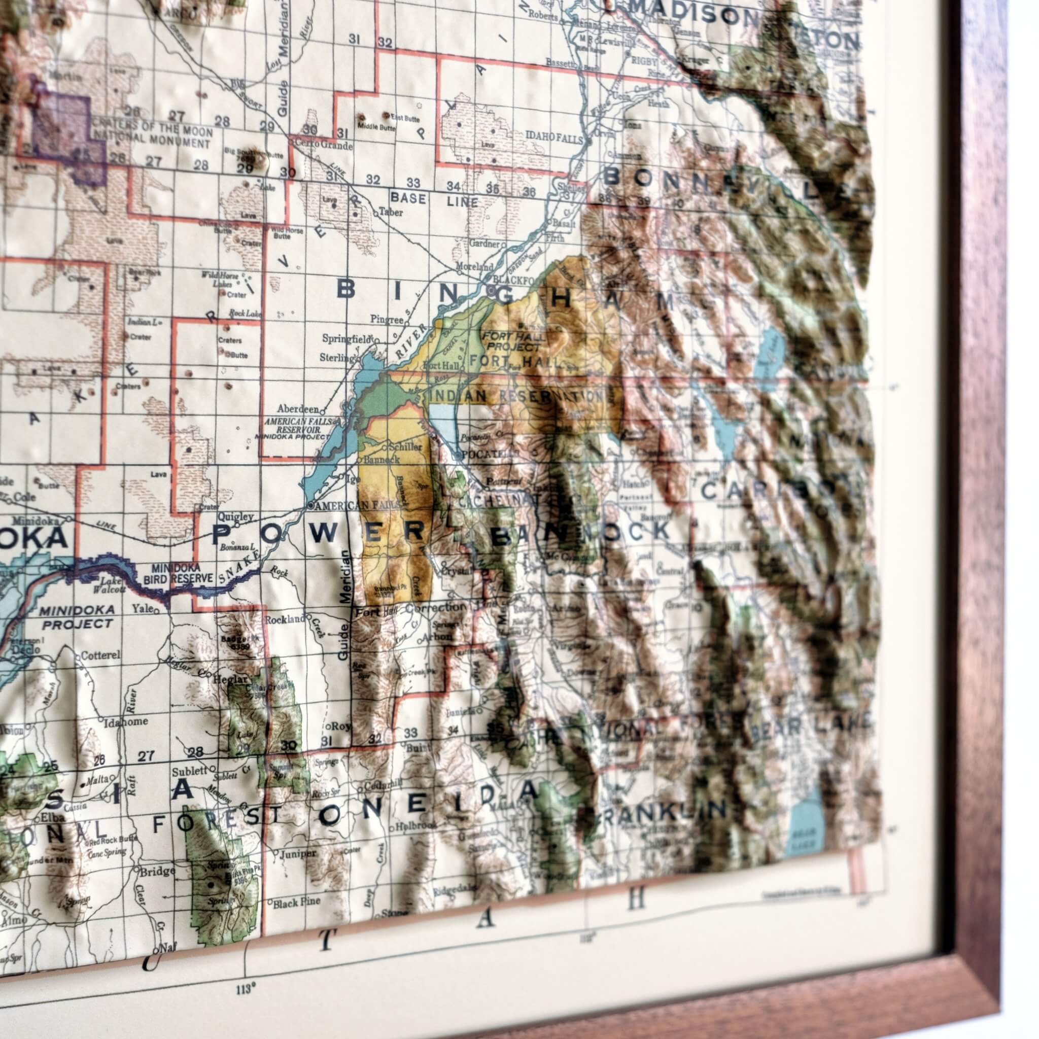 Idaho 1932 3D Raised Relief Map - Muir Way - 3D