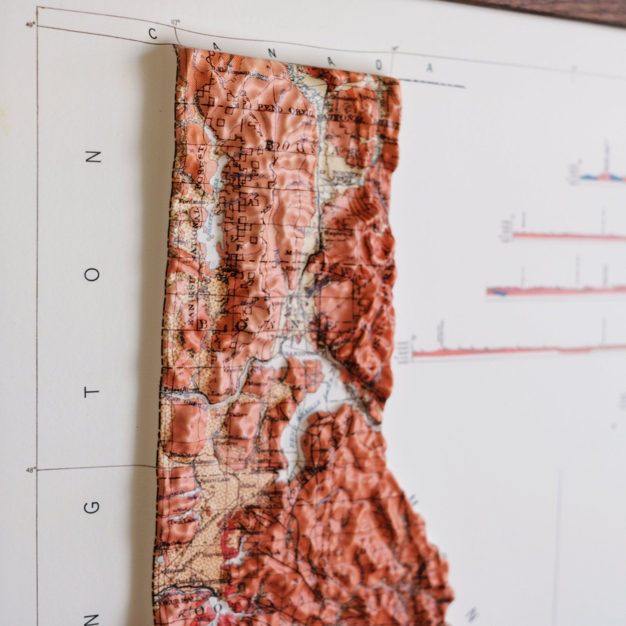 Idaho 1959 3D Raised Relief Map - Muir Way - 3D