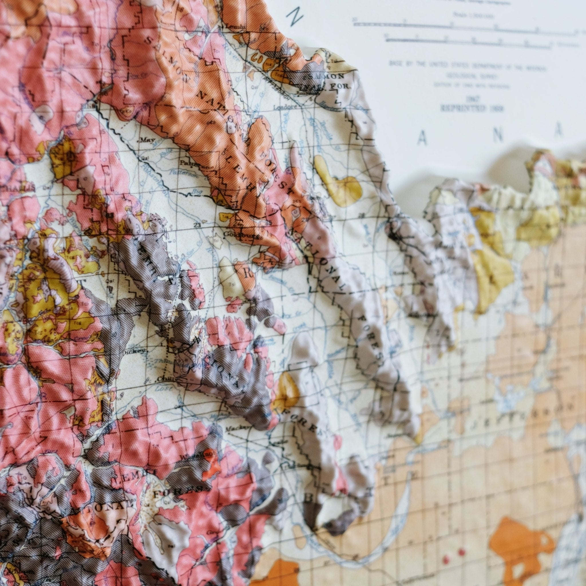 Idaho 1959 3D Raised Relief Map - Muir Way - 3D