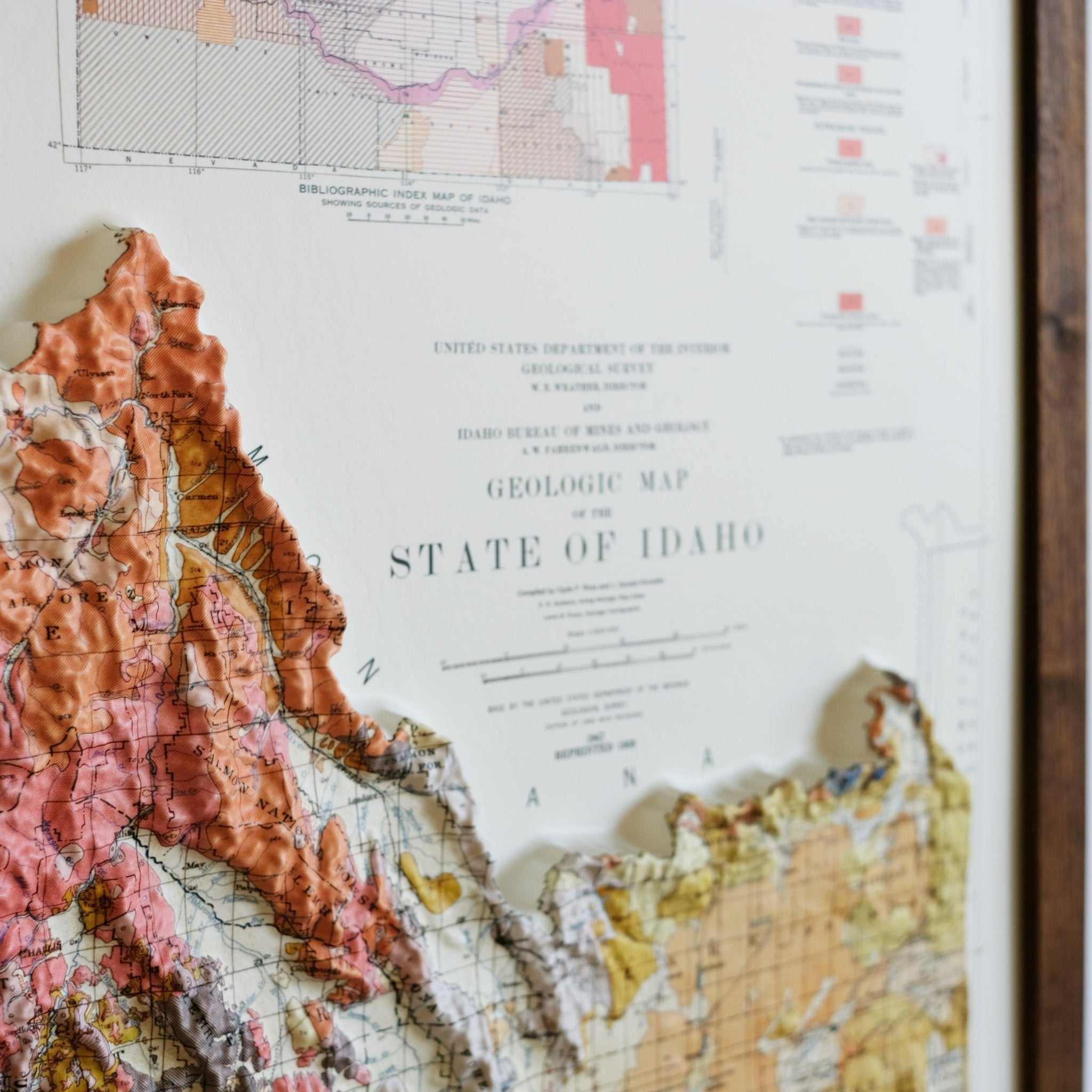 Idaho 1959 3D Raised Relief Map - Muir Way - 3D