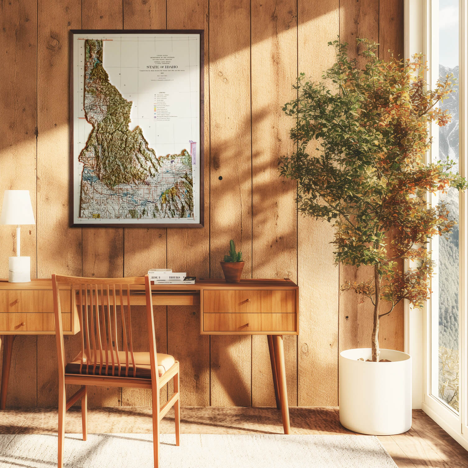 Idaho 1932 3D Raised Relief Map - Muir Way - 3D