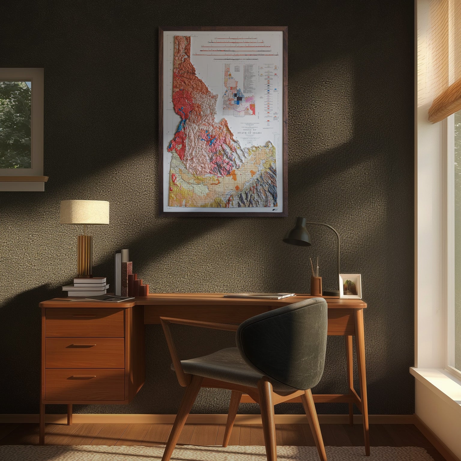 Idaho 1959 3D Raised Relief Map - Muir Way - 3D