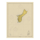 Guam Nautical Chart 1948 - Muir Way - Vintage Map