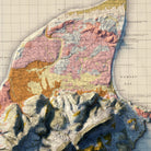Isle of Man 1966 Shaded Relief Map - Muir Way - Vintage Relief