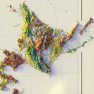 Japan 1956 Shaded Relief Map - Muir Way - Vintage Relief