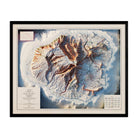 Kauai 1912 Shaded Relief Map - Muir Way - Vintage Relief
