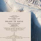 Kauai 1912 Shaded Relief Map - Muir Way - Vintage Relief