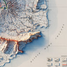 Kauai 1912 Shaded Relief Map - Muir Way - Vintage Relief