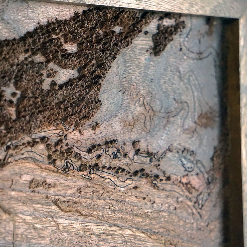 Kiawah Island, Ocean Course, SC – 3D Wood - Carved Map - Muir Way - Custom