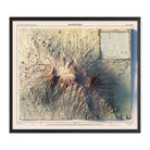 Kilimanjaro 1978 Shaded Relief Map - Muir Way - Vintage Relief
