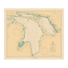 Lake Huron Nautical Chart 1940 - Muir Way - Vintage Map