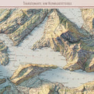 Lake Lucerne 1948 Shaded Relief Map - Muir Way - Vintage Relief
