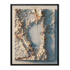 Lake Tahoe 1895 Shaded Relief Map - Muir Way - Vintage Relief