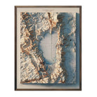 Lake Tahoe 1895 Shaded Relief Map - Muir Way - Vintage Relief