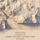 Lassen Volcanic National Park 1929 Shaded Relief Map - Muir Way - Vintage Relief