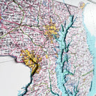 Maryland 1973 3D Raised Relief Map - Muir Way - 3D