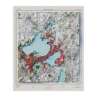 Madison, Wisconsin 1959 Shaded Relief Map - Muir Way - Vintage Relief