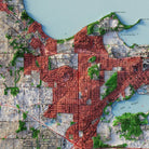 Madison, Wisconsin 1959 Shaded Relief Map - Muir Way - Vintage Relief