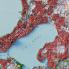 Madison, Wisconsin 1959 Shaded Relief Map - Muir Way - Vintage Relief